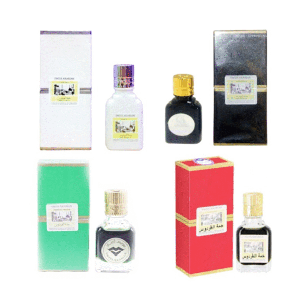 Swiss Arabian Jannet Ul Firdous Red,Black ,White, Green Limited Edition Attar Combo